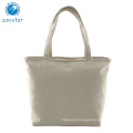 Canvas One Compartment Daily Shopping Tote Bag Handbag with Interior Pockets